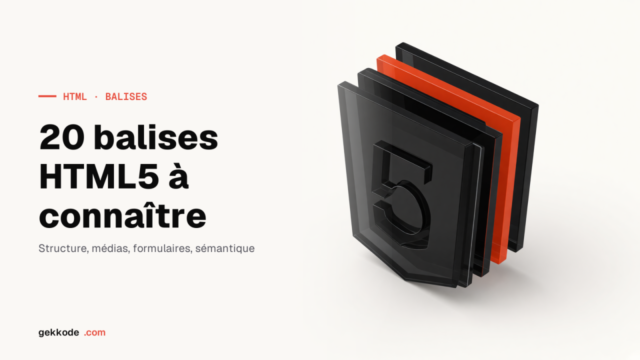 20 Balises HTML5 à connaître !