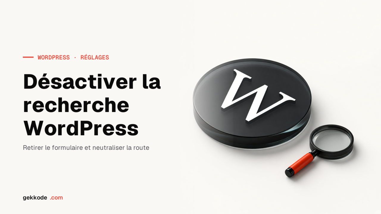 Comment désactiver le moteur de recherche dans WordPress