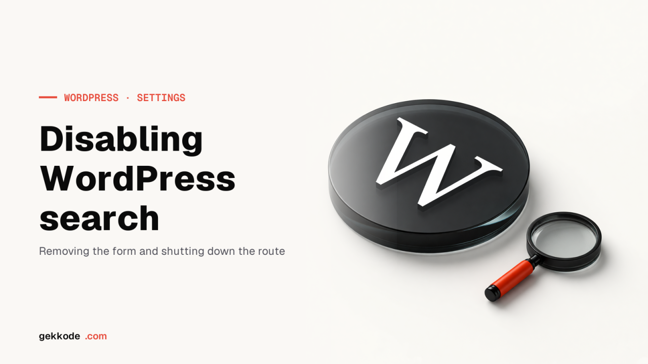 Disable WordPress search: with a snippet or with a plugin