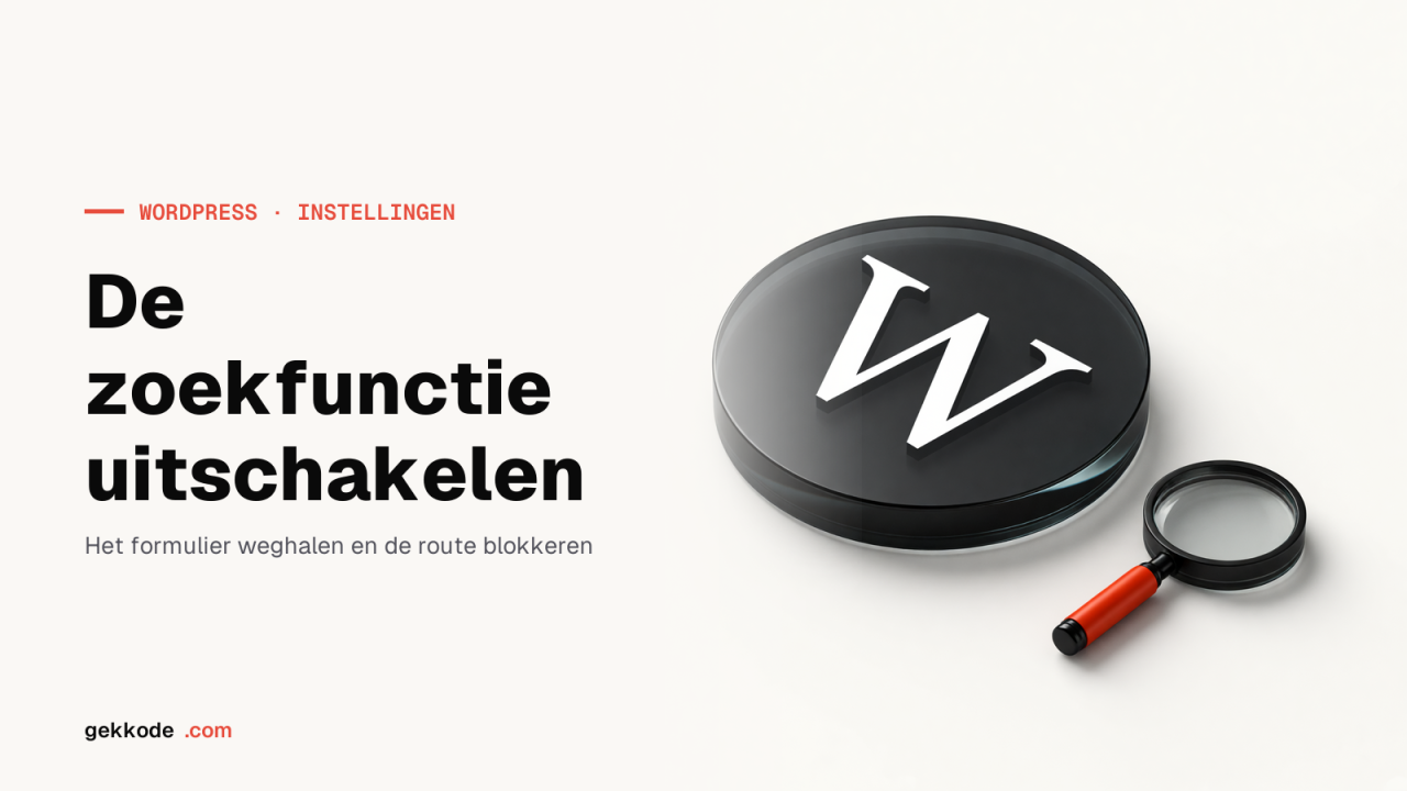 Zoekfunctie in WordPress uitschakelen: met code of plugin