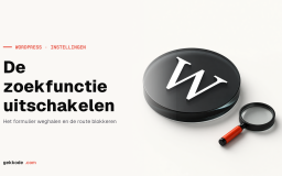 Zoekfunctie in WordPress uitschakelen: met code of plugin