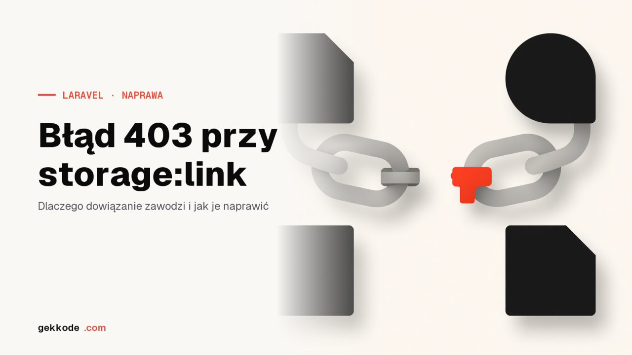 Błąd 403 Forbidden przy komendzie storage:link w Laravelu