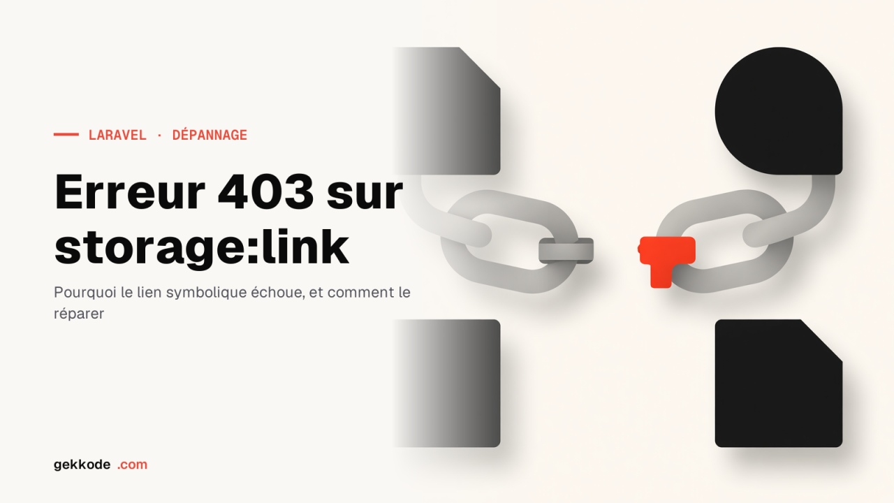 Error 403 Forbidden avec la commande storage:link