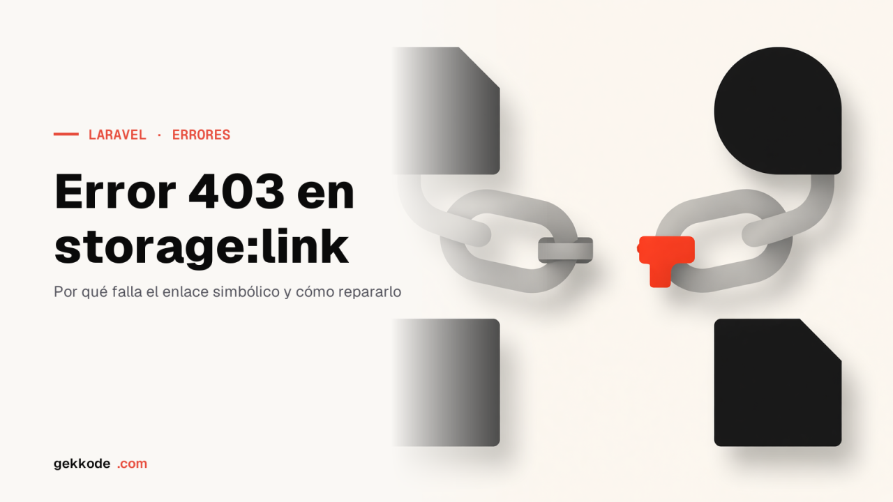 Error 403 Forbidden con el comando storage:link en Laravel