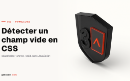 Comment vérifier si un input est vide avec du CSS et du HTML