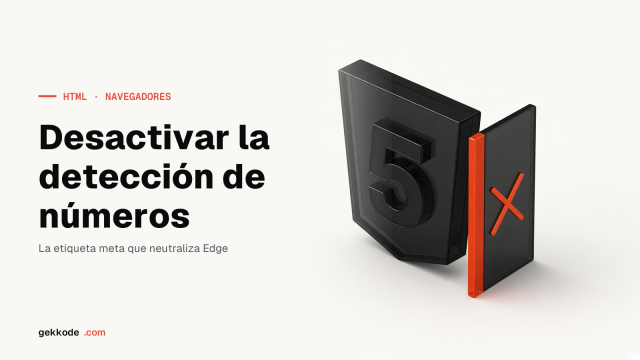 Desactivar la detección automática de números en Edge