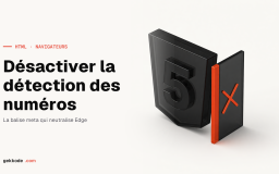 Désactiver la détection automatique des numéros sur Edge
