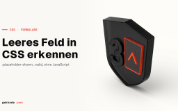 Leeres Eingabefeld nur mit CSS und HTML prüfen, ohne JavaScript