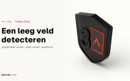 Controleren of een input leeg is met alleen CSS en HTML