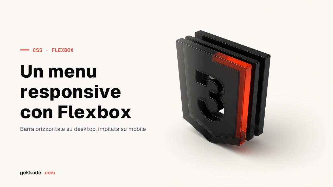 Menu responsive con Flexbox: creare il menu e i sottomenu