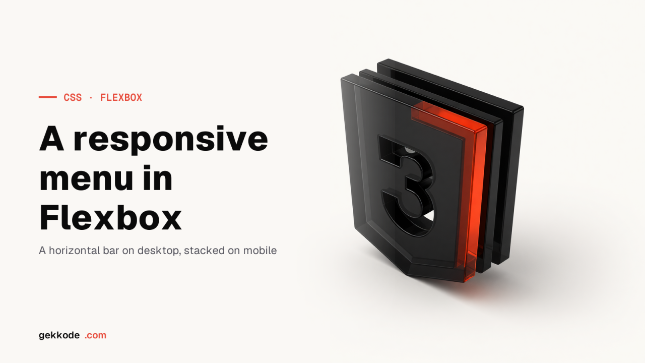 Responsive menu with Flexbox: build one in three steps