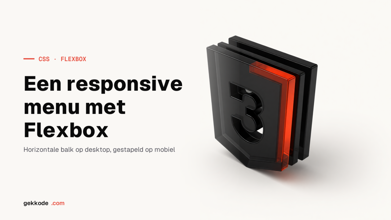Responsive menu bouwen met Flexbox, inclusief submenu’s