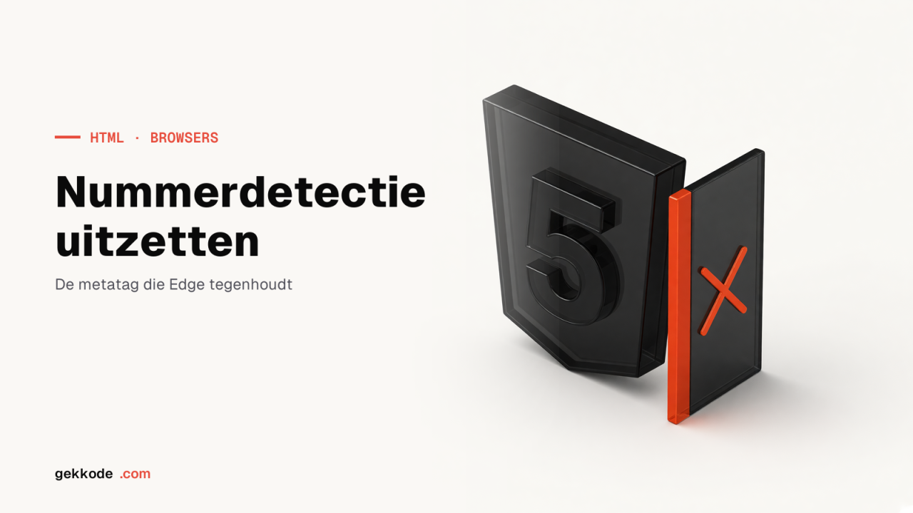 Automatische telefoonnummerdetectie in Edge uitzetten