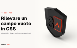 Verificare se un input è vuoto solo con HTML e CSS