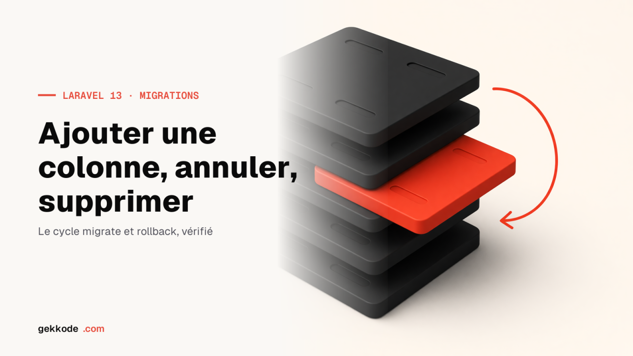 Migrations Laravel : ajouter une colonne, annuler, supprimer