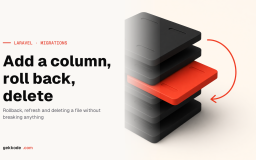 Laravel migrations: add a column, roll back, delete
