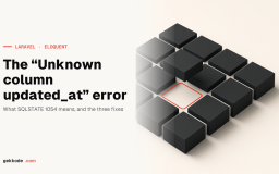 Laravel: fixing the “Unknown column &lsquo;updated_at&rsquo;” error