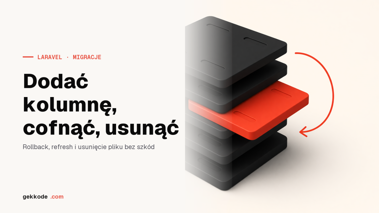 Migracje w Laravelu: dodanie kolumny, rollback i usuwanie