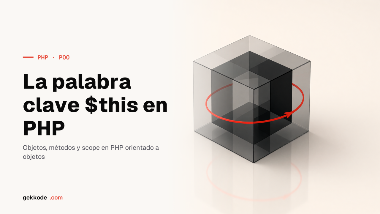 ¿Qué es la palabra clave $this en PHP y cómo se usa?