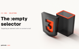 CSS :empty selector: styling elements with no content