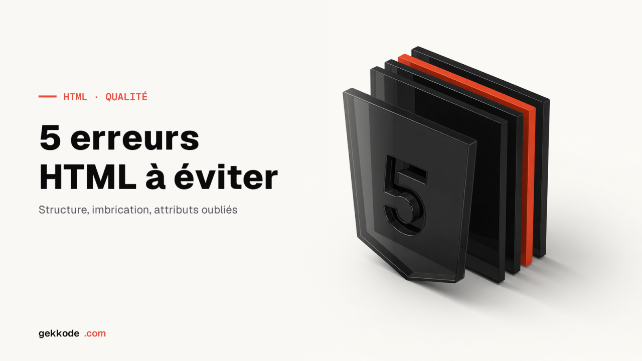 5 erreurs HTML courantes à éviter.