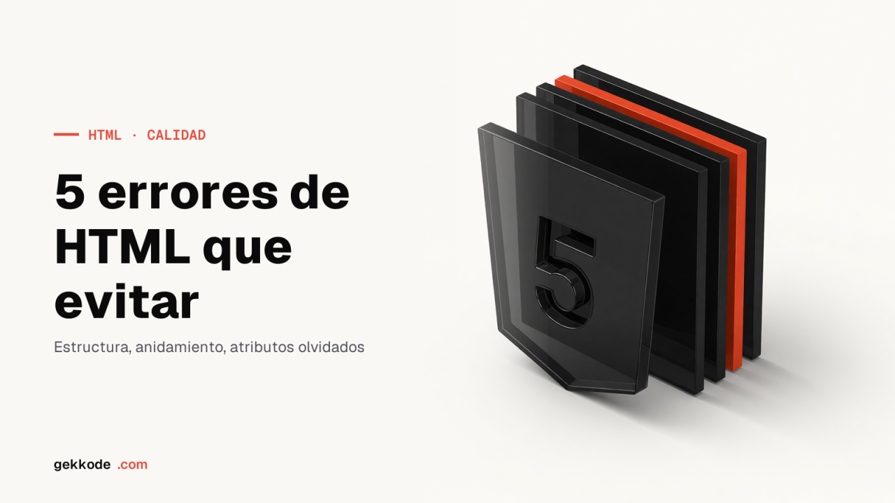 Errores de HTML: 5 fallos habituales que conviene evitar