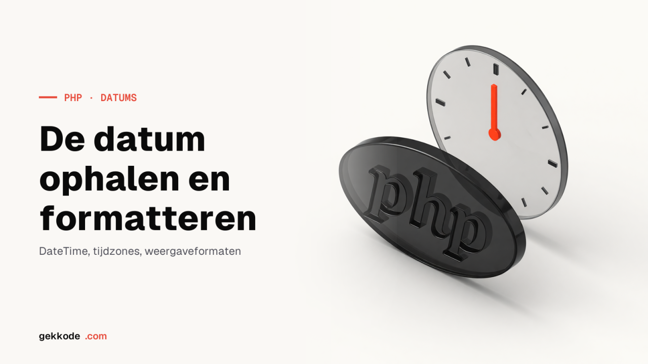 Datum en tijd in PHP: formatteren, tijdzones, DateTimeImmutable