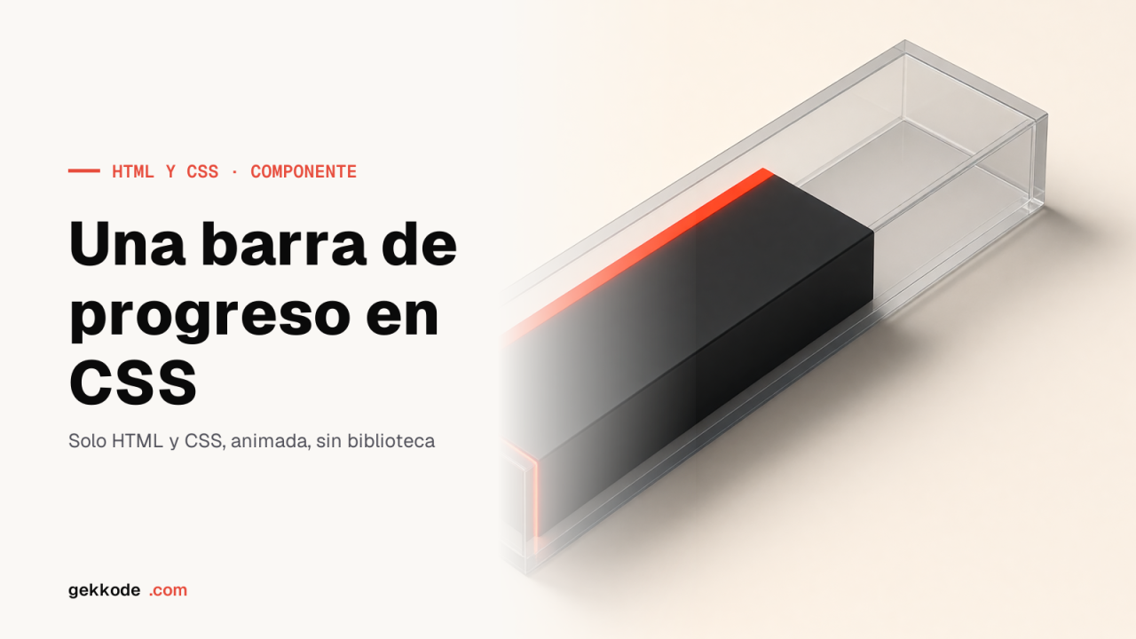 Cómo crear una barra de progreso en HTML y CSS (css progress bar)