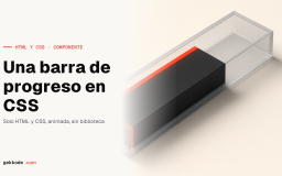 Cómo crear una barra de progreso en HTML y CSS (css progress bar)