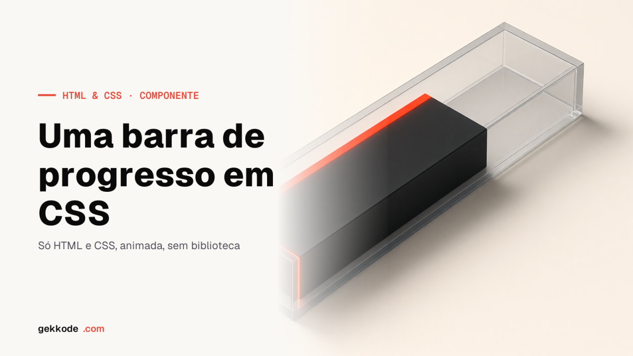 Como criar uma barra de progresso em HTML e CSS (css progress bar)