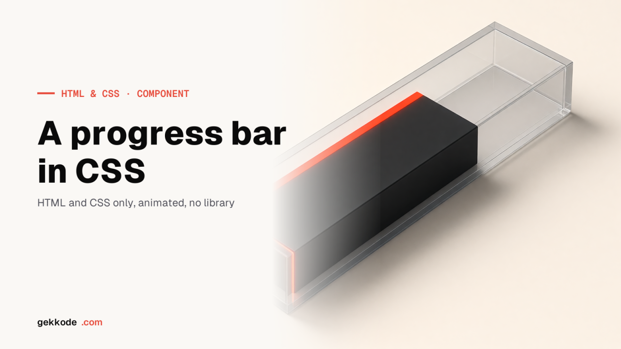 CSS progress bar: how to build one with HTML and CSS
