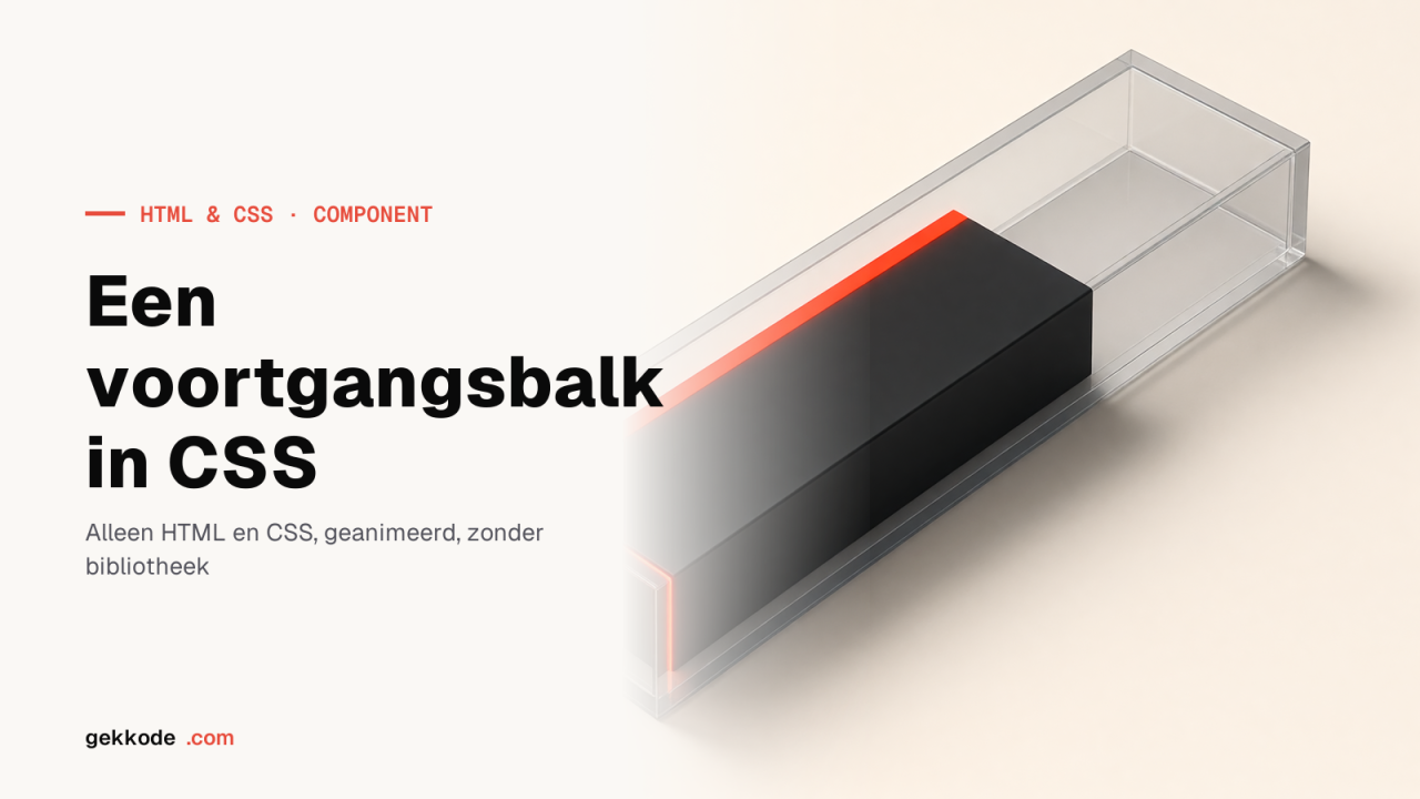 CSS progress bar: een voortgangsbalk bouwen met HTML en CSS