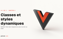 Tutoriel VueJS 3 – Liaison des classes et des styles