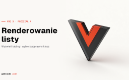 Kurs Vue 3: renderowanie listy z v-for i kluczem :key