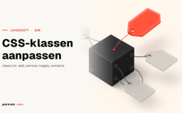 CSS-klassen aanpassen in JavaScript met het object classList