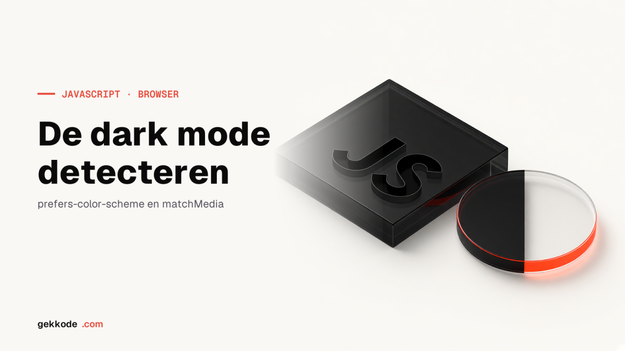 Dark mode detecteren in JavaScript met prefers-color-scheme