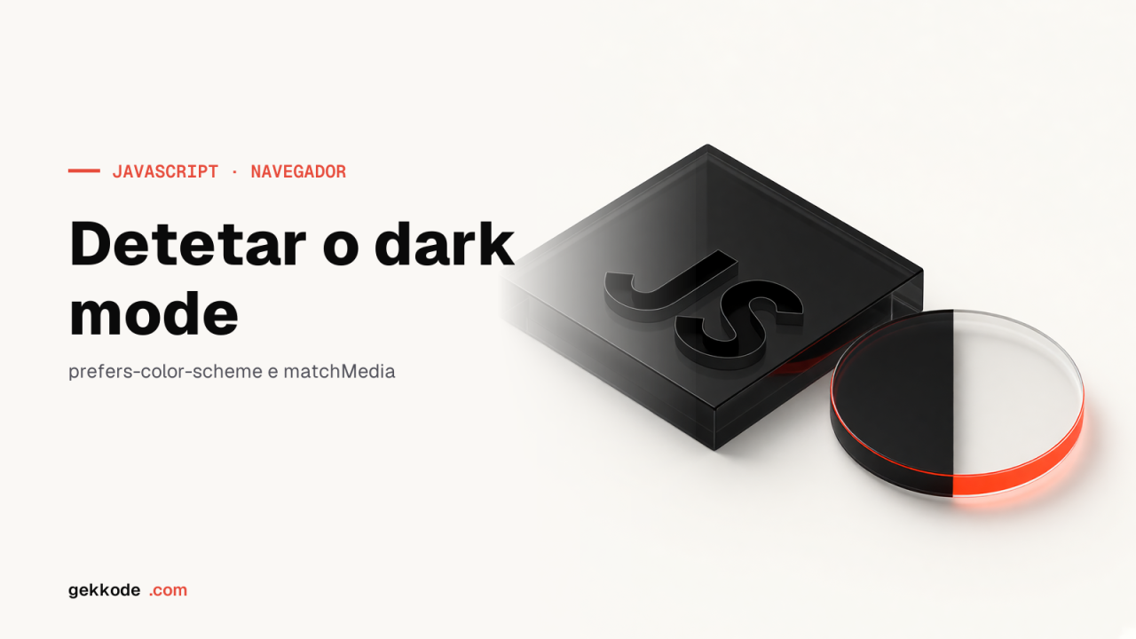 Detetar o dark mode em JavaScript: snippet com matchMedia