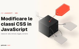 Come modificare le classi CSS in JavaScript con classList