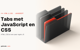 Tabs bouwen met JavaScript en CSS, inclusief ARIA-attributen