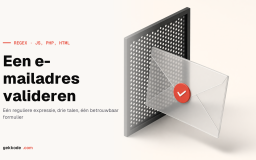 Email regex: een e-mailadres valideren in JavaScript en PHP
