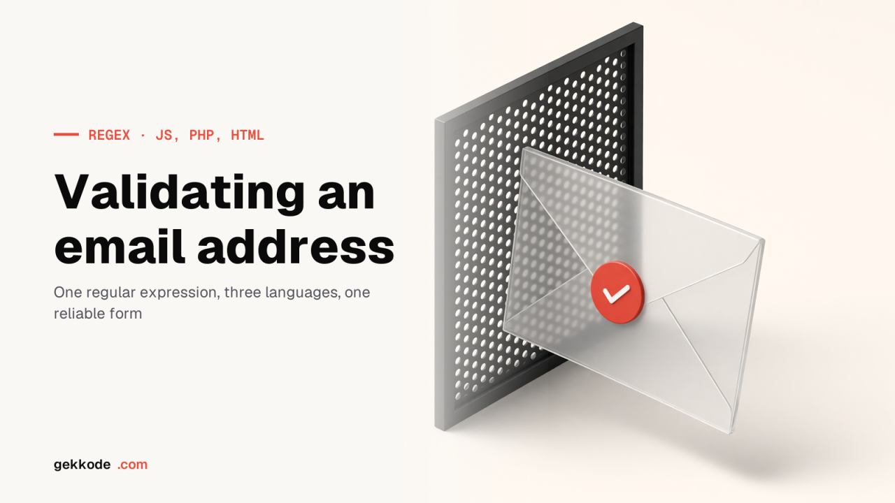 Email regex: validate an email address in JavaScript and PHP
