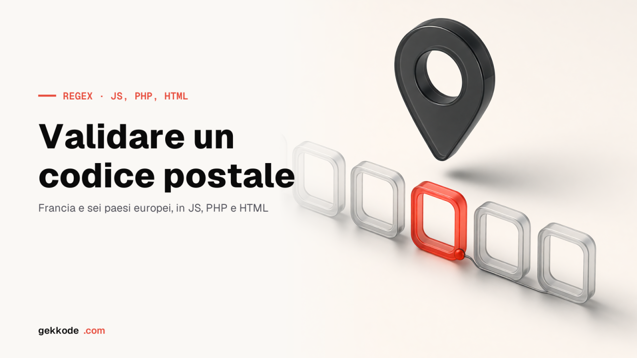 Espressione regolare per validare un codice postale
