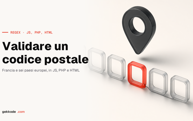 Espressione regolare per validare un codice postale