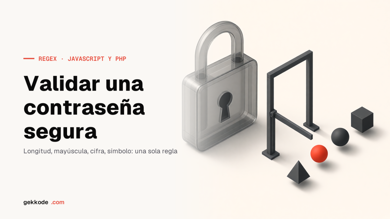 Expresión regular para validar una contraseña segura