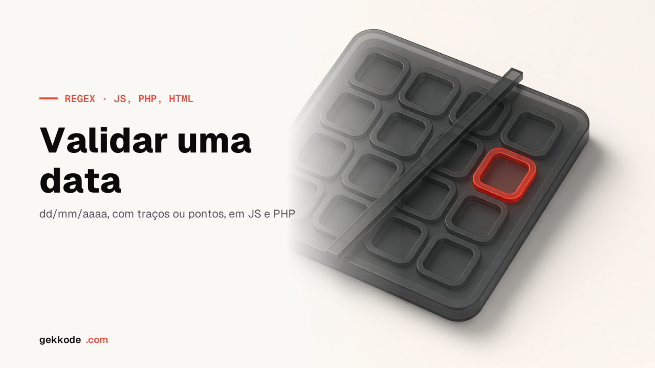 Expressão regular para validar uma data: JavaScript, PHP e HTML