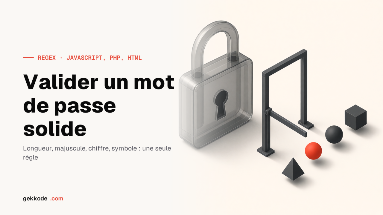 Expression régulière pour valider un mot de passe