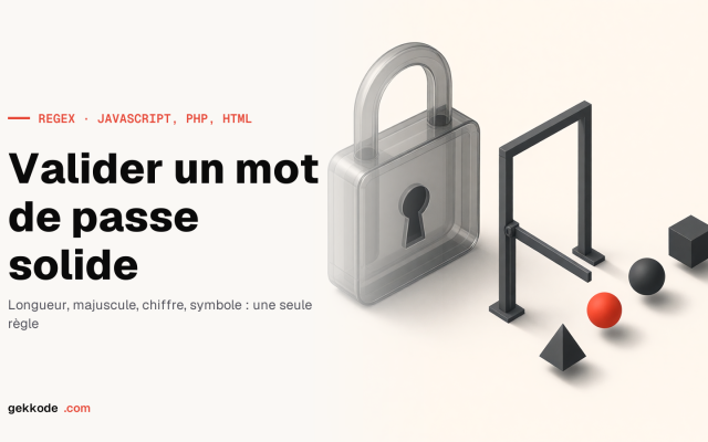 Expression régulière pour valider un mot de passe