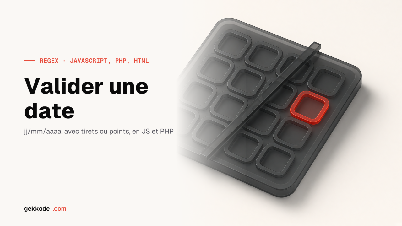 Expression régulière pour valider une date