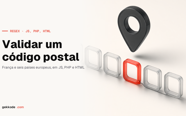 Regex de código postal francês em JavaScript, PHP e HTML