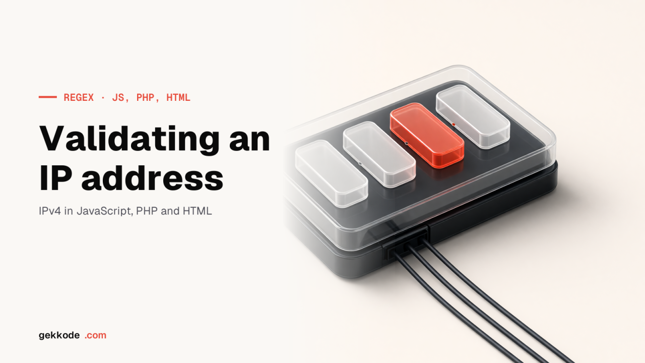 Regex to validate an IP address: IPv4 and IPv6 patterns